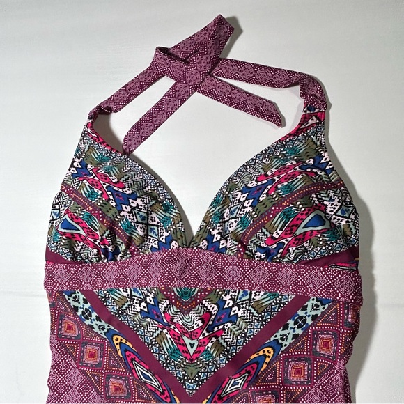 PrAna Womens Lahari One Piece Swimsuit Pomegranate Marrakesh Size Small - NWT - Picture 4 of 15